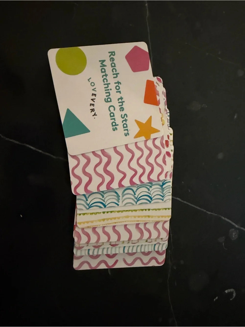 Lovevery Kids 'Reach for the Stars' Matching Cards - Pink Pattern